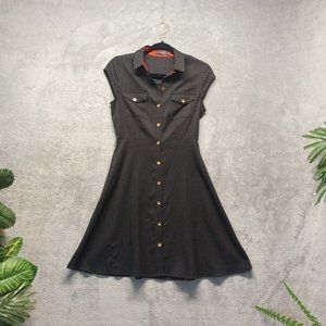 The Limited Women A-lined Dress Collared Polka Dots W/ Pockets Casual Size 0